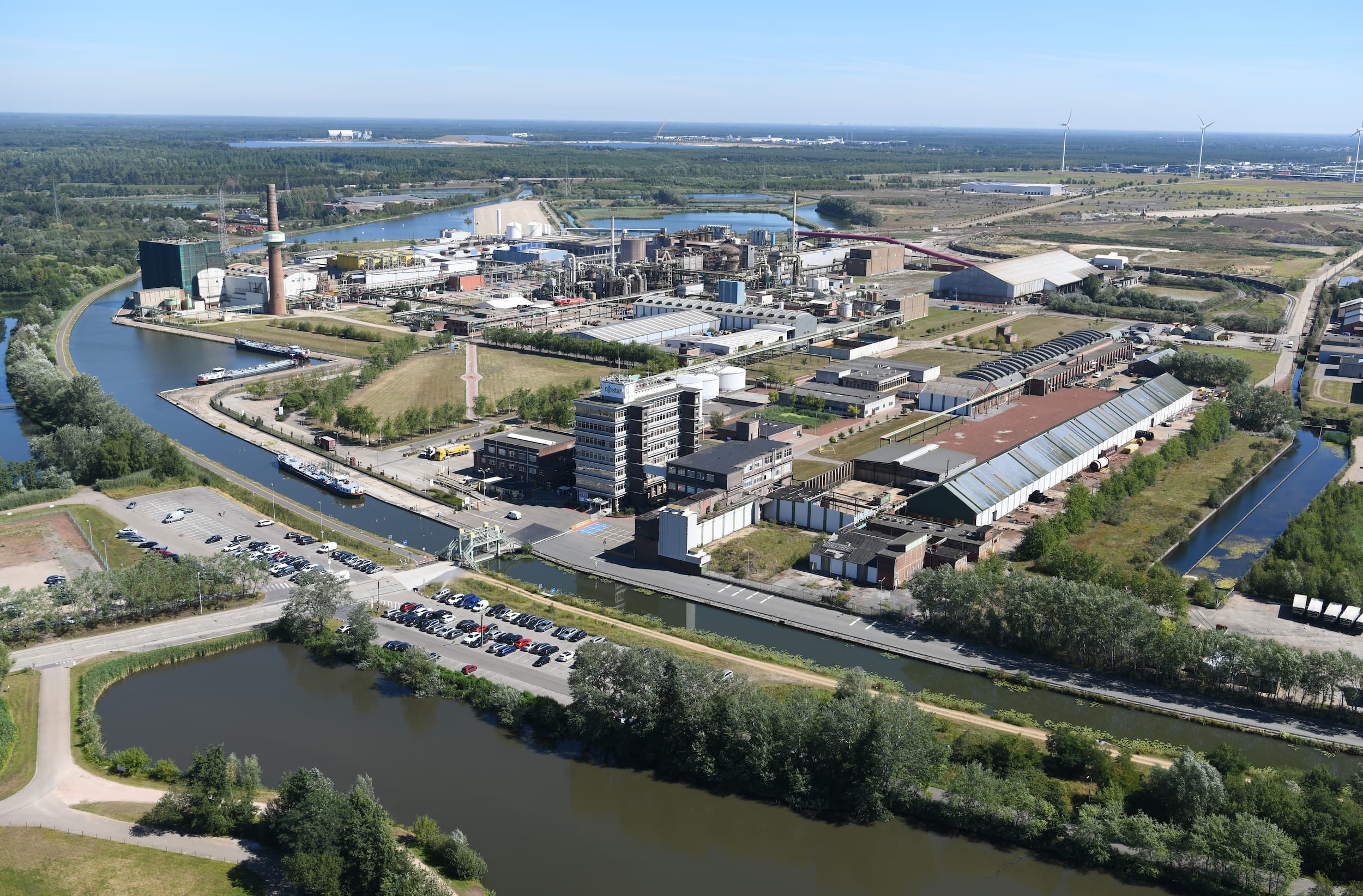 Aerial view of the Nyrstar Balen smelting facility in Belgium